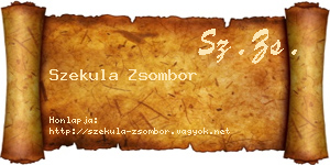 Szekula Zsombor névjegykártya