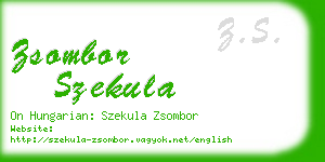 zsombor szekula business card